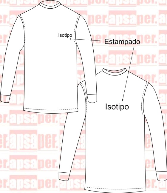 Polo jersey 20/1 algodón cuello redondo m/larga RX