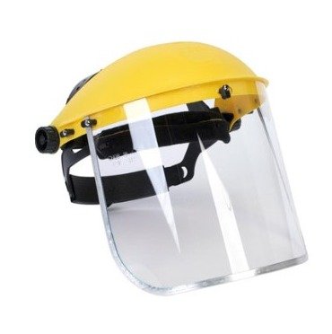 Protector facial c/visor policarbonato c/Amarillo